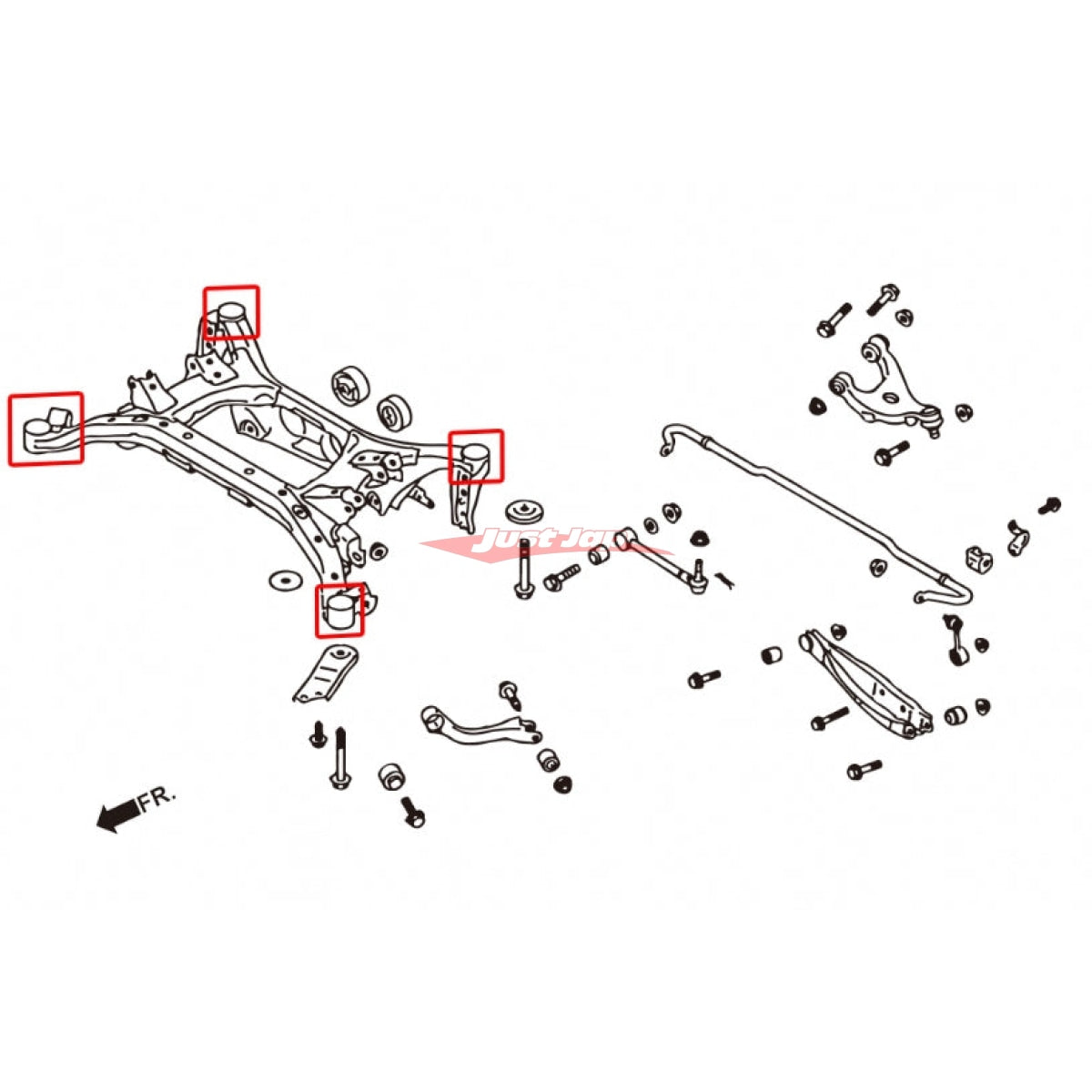 ZSS Rear Sub-Frame Bushes Fits Subaru BRZ / Toyota FT86 / GT86