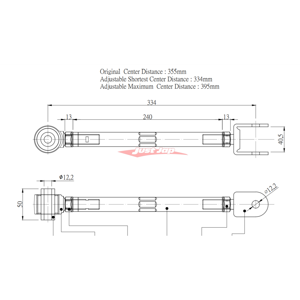 ZSS Rear Toe Rods (Hardened Rubber) fits Nissan S14/S15 Silvia & 200SX, R33/R34 Skyline (2WS - Non Hicas)
