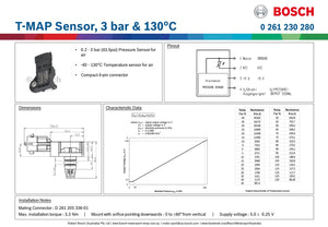 Bosch TMAP Sensor, 3 bar & 130°c
