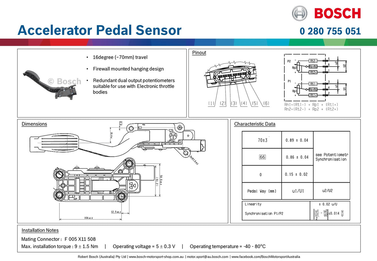 Bosch Accelerator Pedal Module