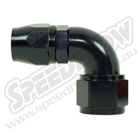Speedflow 10AN '100 Series' 90° Stepped Hose End, 12AN - Black