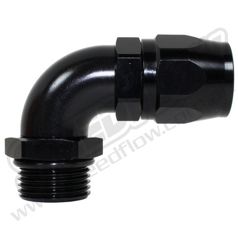 Speedflow -12 O-Ring Port To 90° Hose End Black