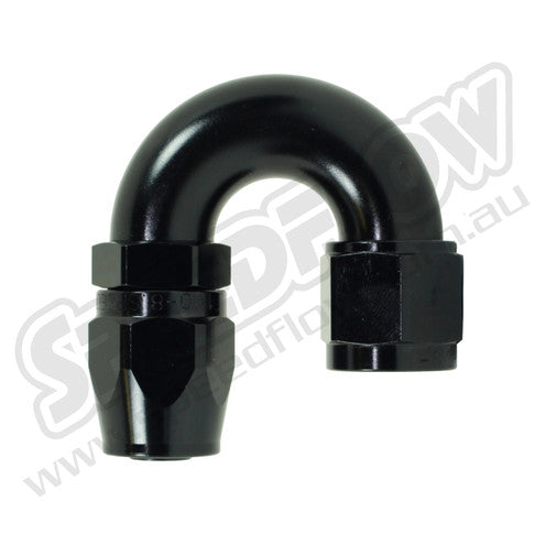 Speedflow 08AN 100 Series 180° Hose End - Black