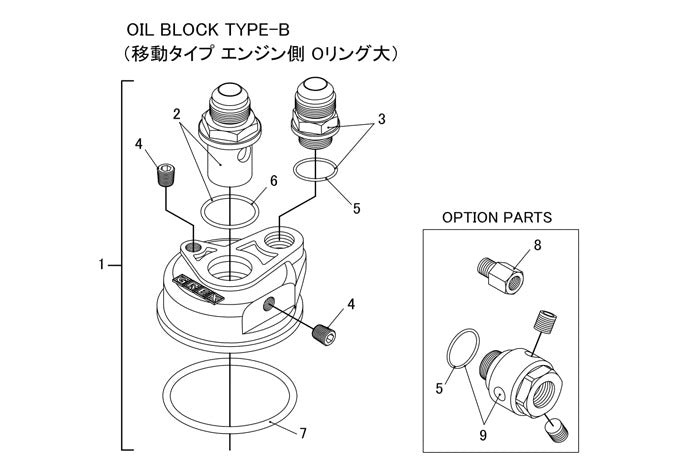GReddy Oil Block Assembly - "Type-B"