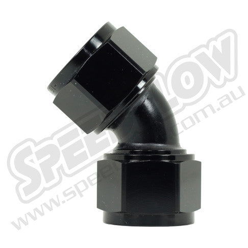 Speedflow -12AN 100 Series 45° Female Swivel - Black