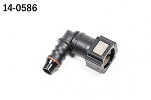 Radium 5/16in SAE Female to 90° 3/8in Barb