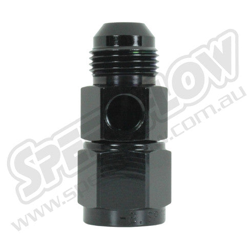 Speedflow 16AN 100 Series Straight 'With 1/8"NPT Port' Female/Male Swivel - Black