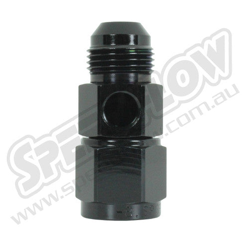 Speedflow 08AN 100 Series Straight 'With 1/8"NPT Port' Female/Male Swivel - Black