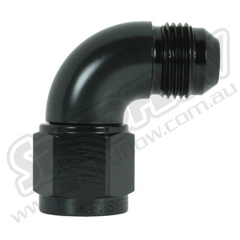 Speedflow 16AN 100 Series 90° Female/Male Swivel - Black