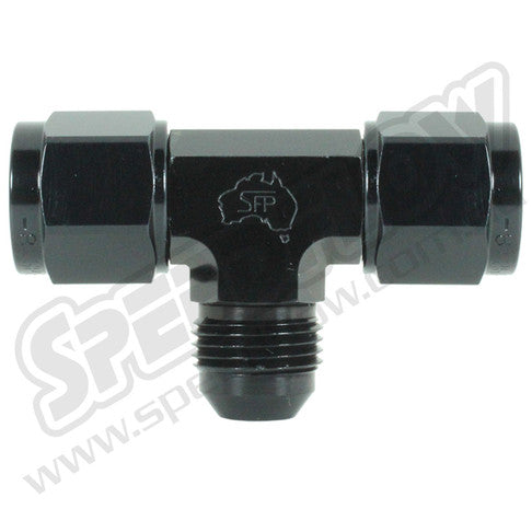 Speedflow 08AN 'Male On Branch' Female Swivel Tee - Black