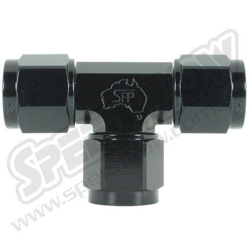 Speedflow 08AN Female Swivel Tee - Black