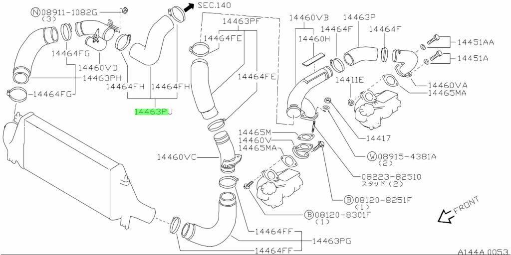 Nissan GTR Intercooler Hose