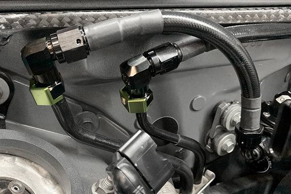 Radium 3/8in SAE Female to 6AN Male, Low Profile