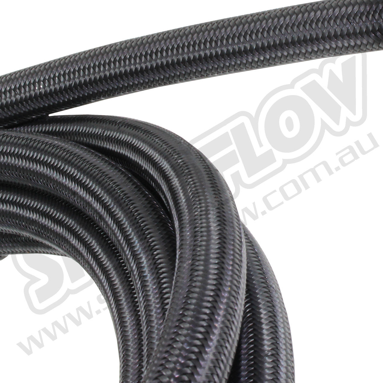 Speedflow 5M -10AN 200 Series Braided Hose - Black Stainless Steel