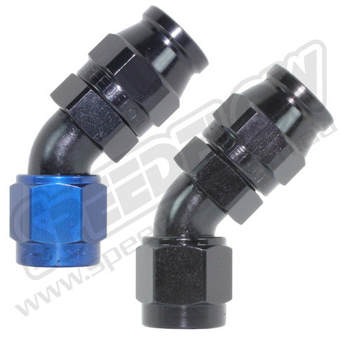 Speedflow -04AN 200 Series 45° Hose End - Black