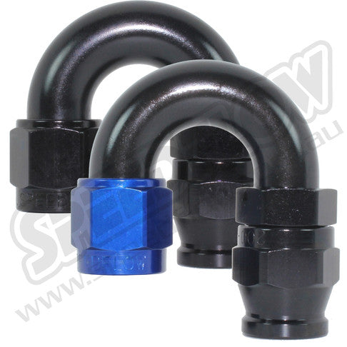 Speedflow 06AN 200 Series 180° Hose End - Black