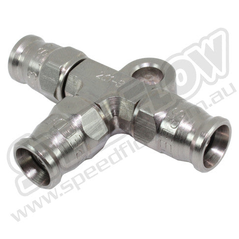 Speedflow -03 Hose End Tee With Bracket