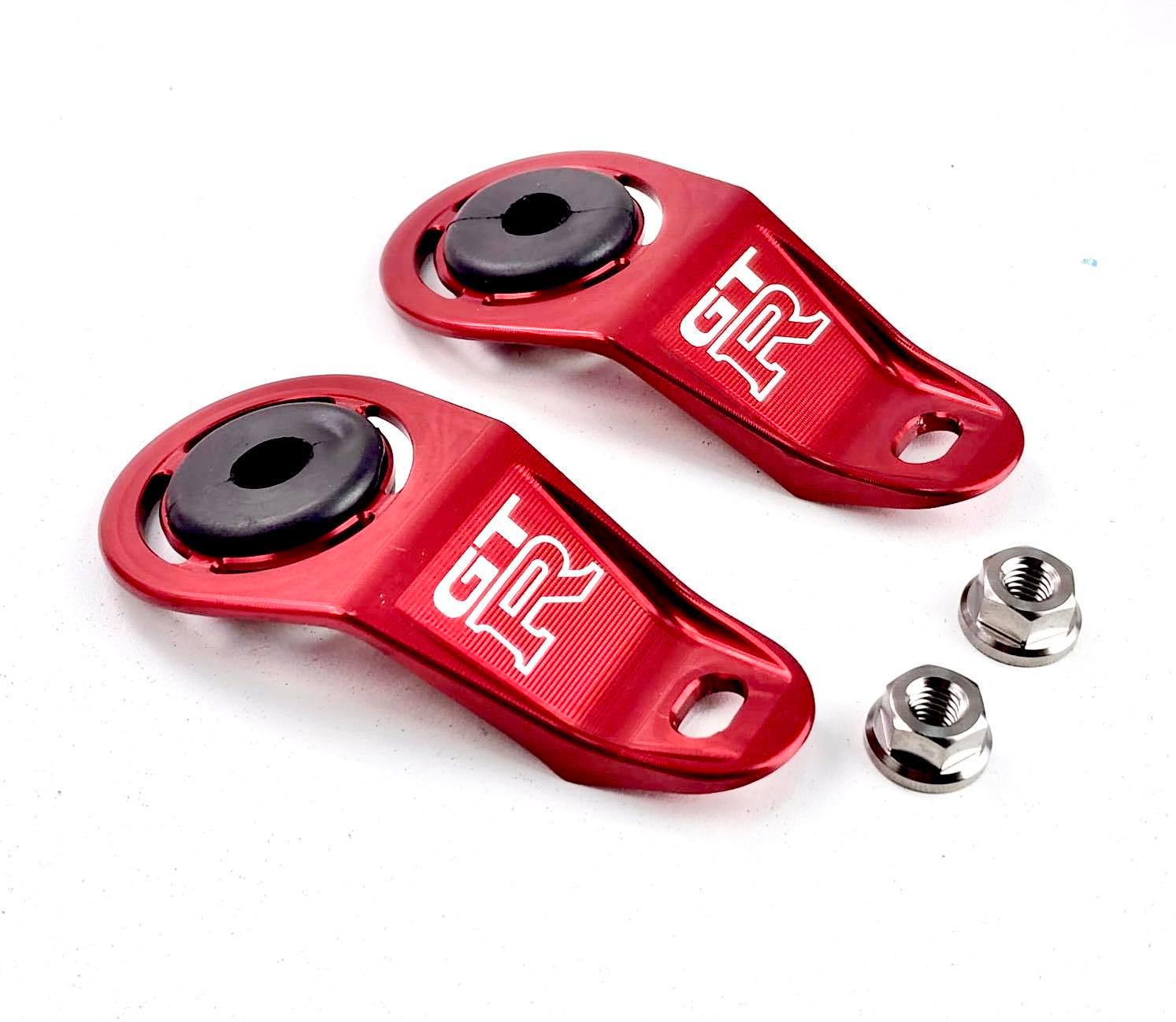 Platinum Racing Products - Radiator Brackets inc Titanium Hardware to suit ALL VARIANTS of Nissan Skyline R33 & R34 (Exc GT-R)