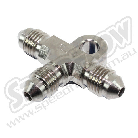 Speedflow -03AN 200 Series 'Male Tee With Bracket' - Steel