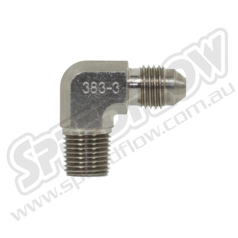 Speedflow -04AN '90° Male NPT Adapter' 1/8" - Steel
