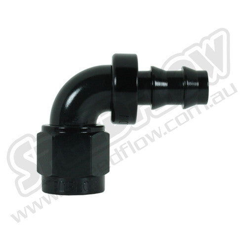 Speedflow -04AN 400 Series '90° Hose End' Black