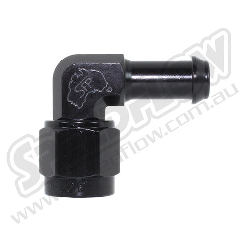Speedflow -06AN 411 Series '90° Hose End' 3/8" - Black