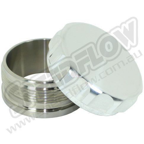 Speedflow 1.5In Bore Cap & Stainless Bung Assembly Raw