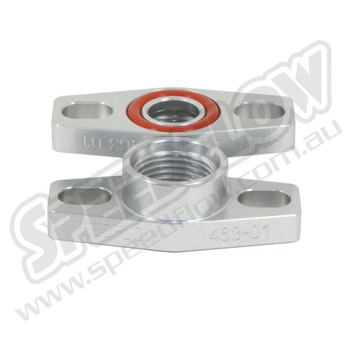 Speedflow -08AN "Turbo Drain Adapter" 38-044Mm Universal Slotted Hole Centres - Silver