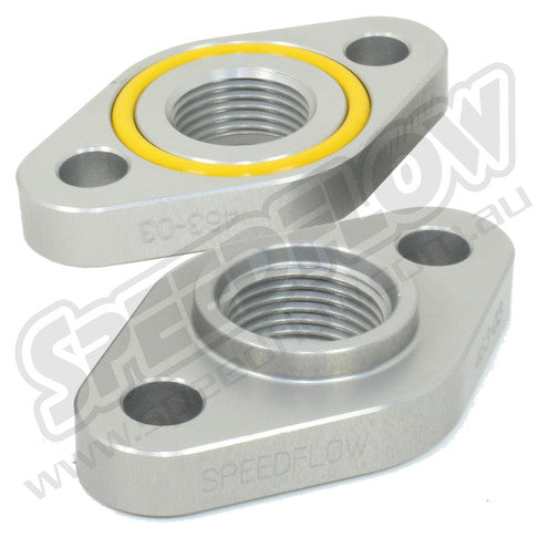 Speedflow -10AN "Turbo Drain Adapter" 52.4mm Hole Centres - Black
