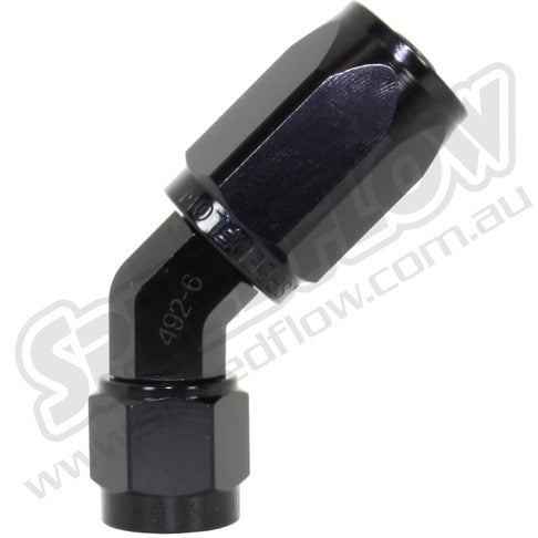 Speedflow -08  45° Power Steering Hose End