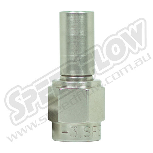 Speedflow -03 Straight Crimped Hose End - Steel