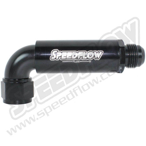 Speedflow -12 90° Inline Scavenge Filter Black