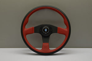 Nardi 350mm Black Smooth/Blue Perforated Twin