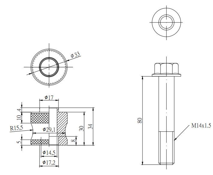 Hardrace Front Roll Center Adjuster - Toyota/Lexus Crown, Mark X, IS xE, GS