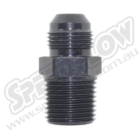 Speedflow -08AN 'Straight Male NPT Adapter' - 1/4" - Black