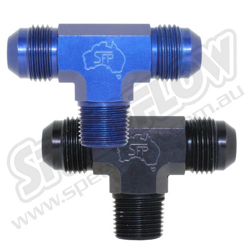 Speedflow -06 Tee 1/4_ NPT On Branch