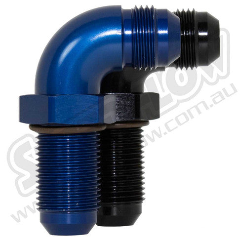 Speedflow 04AN '90° Bulkhead Fitting' - Black