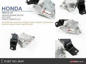 Hardrace Left Side Hardened Engine Mount (Street Version) - Honda Jazz GK3/4/5/6, HRV RU1-5