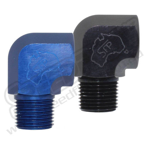 Speedflow 1/4" "NPT Adapter" 90° Male-Female - Black