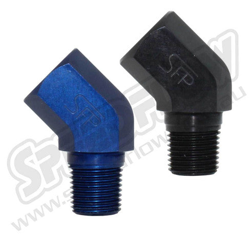 Speedflow '45° Female-Male Adapter' 1/8" - Black