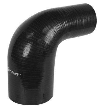 Sonic Performance Silicone Reducer - 90° - 3.5-4" - Black