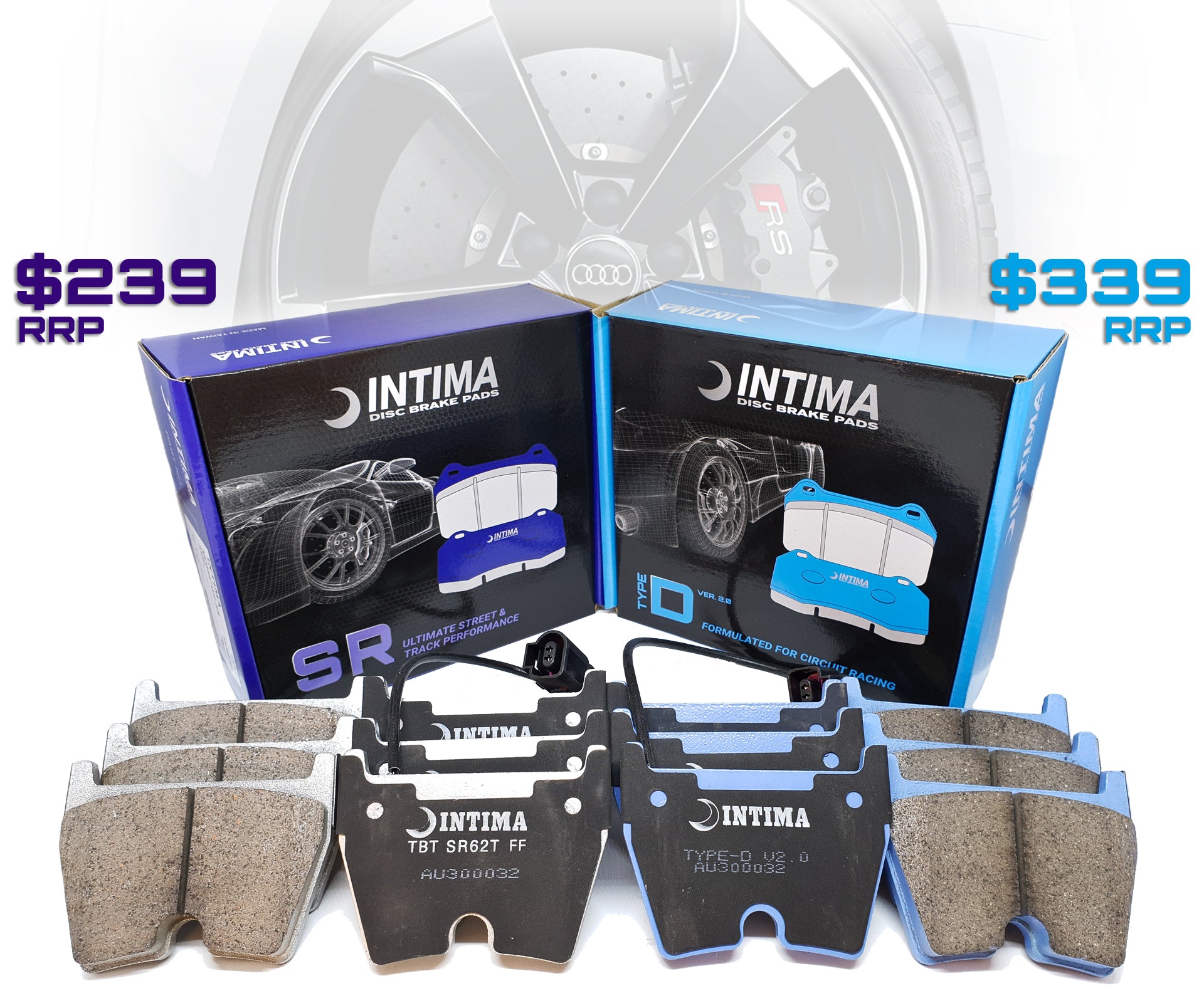 Intima SR Front Brake Pads – Audi RS3 8V 8-Pot Brembo