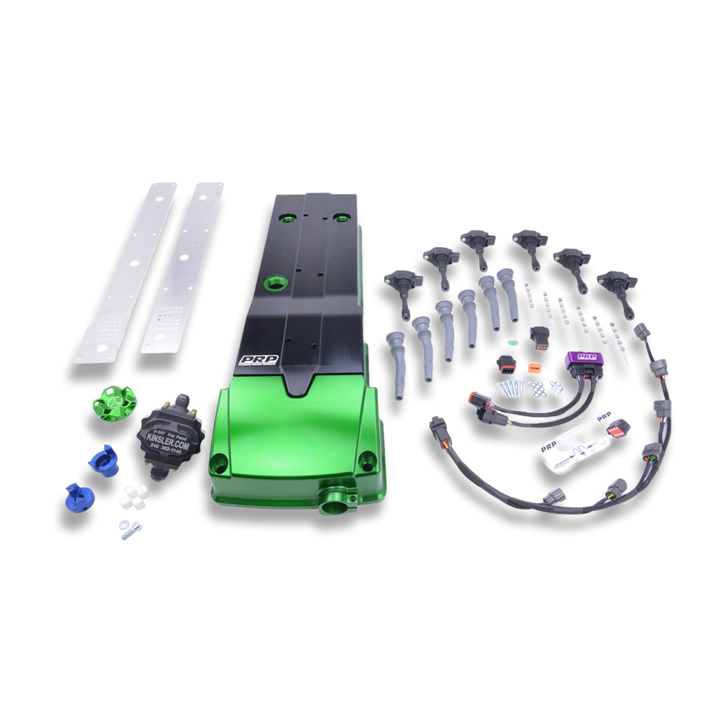 Platinum Racing Products - Ford Barra Billet Rocker Cover and Integrated Coil kit