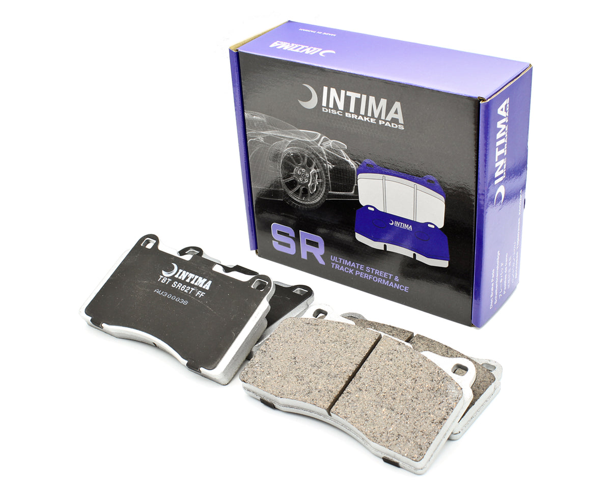 Intima SR Front Brake Pads – EVO 5/6/7/8/9/X, WRX STI 02-17, FK8 Type-R, Stinger GT, Megane RS