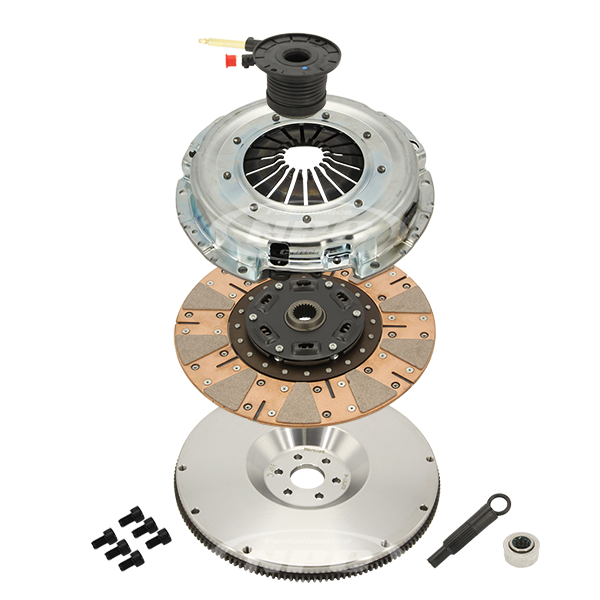NPC Super Heavy Duty Cushion Button Clutch & Flywheel Package (firm pedal feel) - BA-BF Barra Turbo