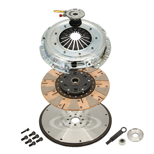 NPC Super Heavy Duty Cushion Button Clutch & Flywheel Package (Firm Pedal Feel) - FG V8