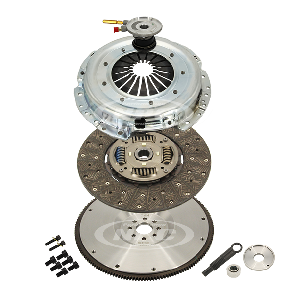 NPC Super Heavy Duty Organic Clutch & Flywheel Package (Firm Pedal Feel) - FG V8