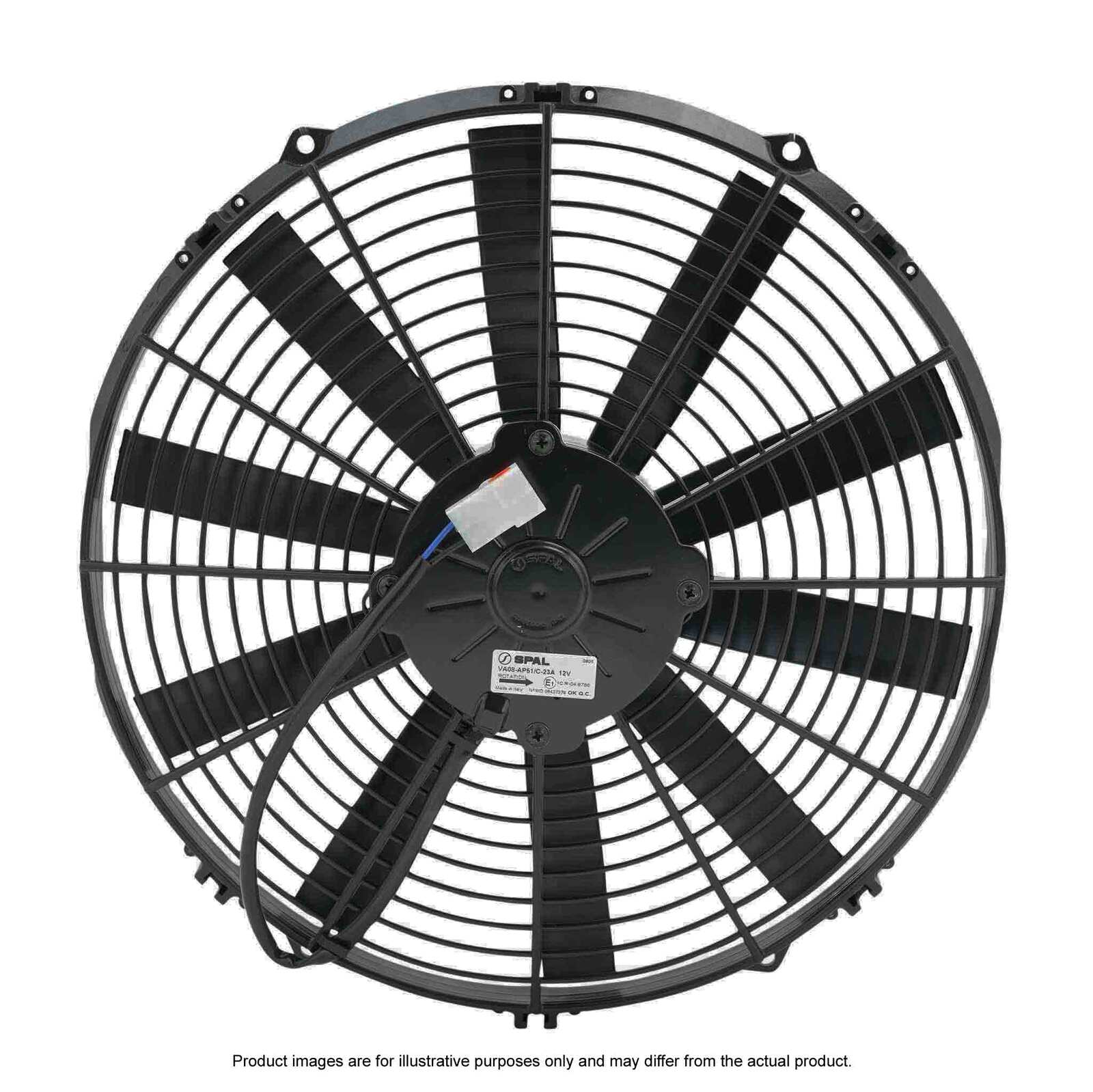 PWR 14" Fan Straight Blade Push 12V - 1263CFM - 62mm Deep