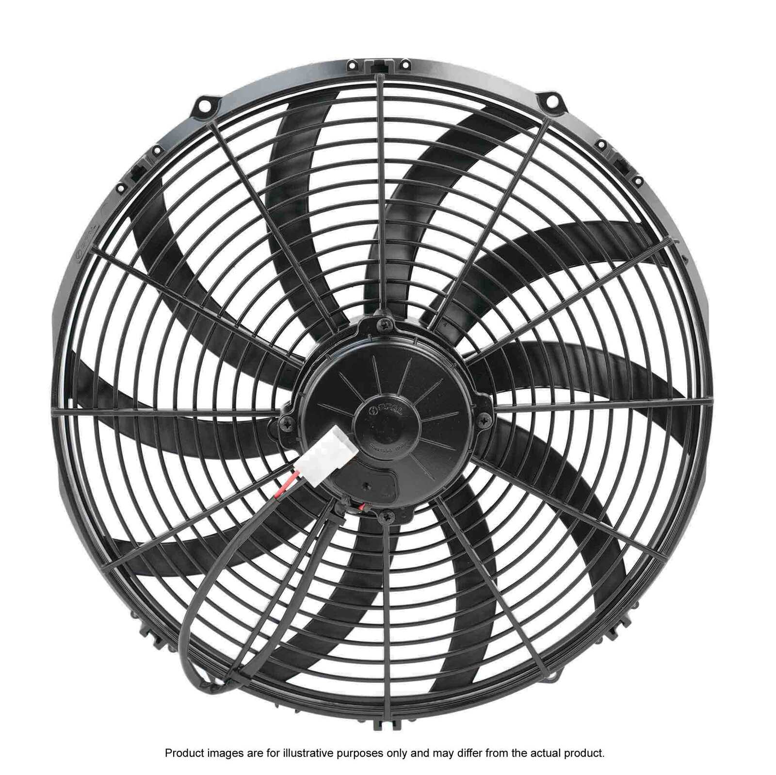 PWR 16" Fan Skew Blade Push 12V - 1959CFM - 88mm Deep