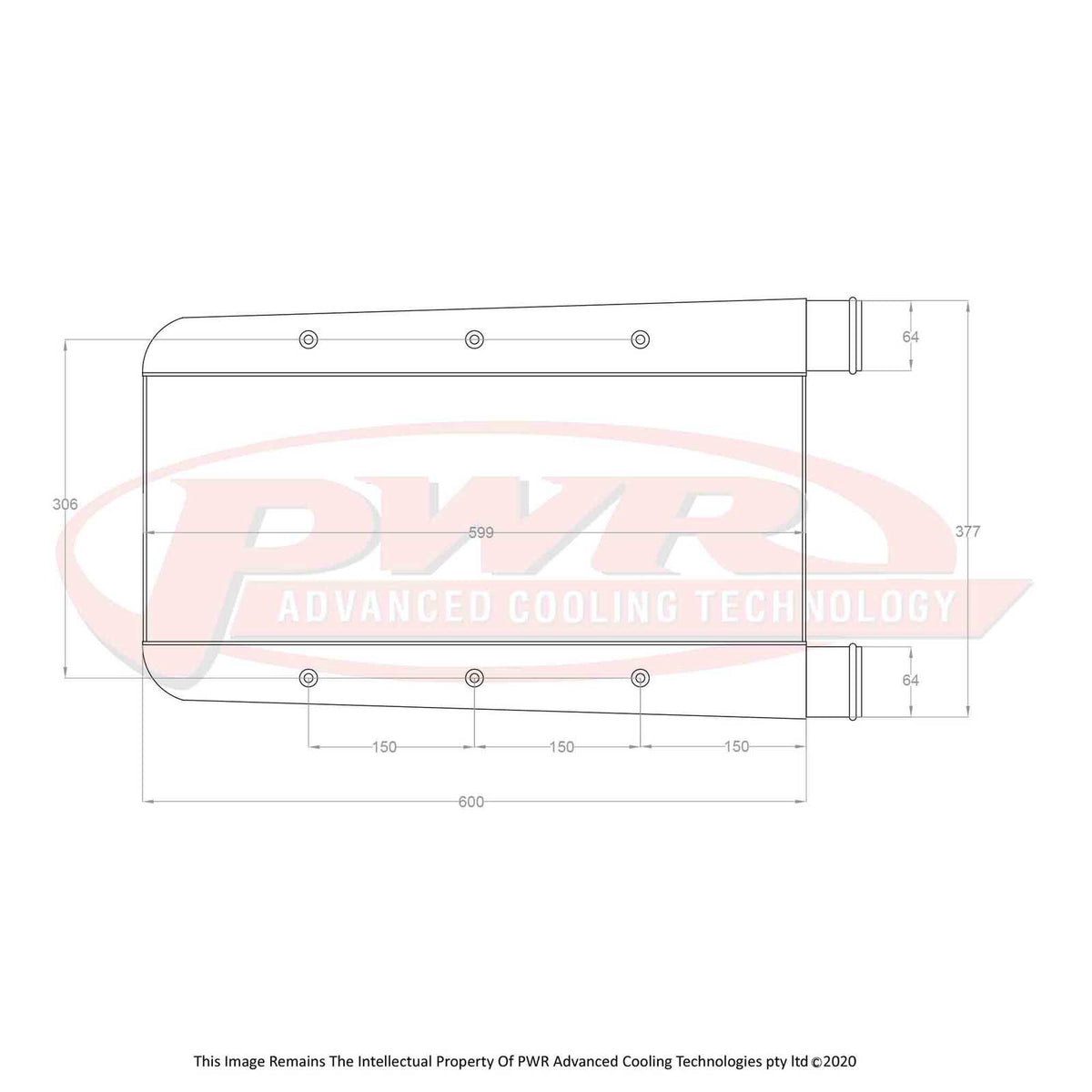 PWR 68mm Intercooler - Nissan Skyline R32/R33 GTST 89-98